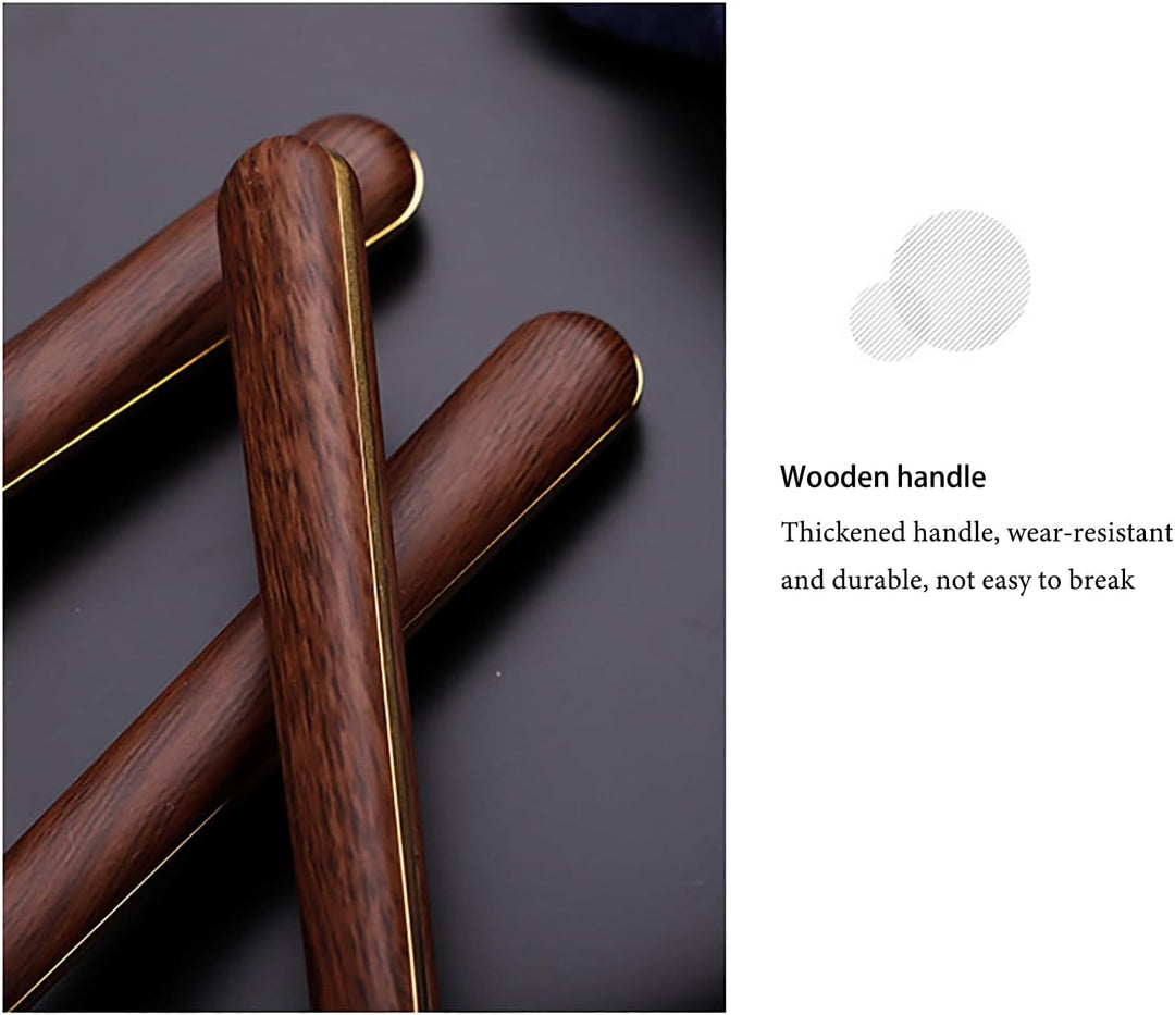 Skanto | Besteckset aus Edelstahl mit Holzmaserung