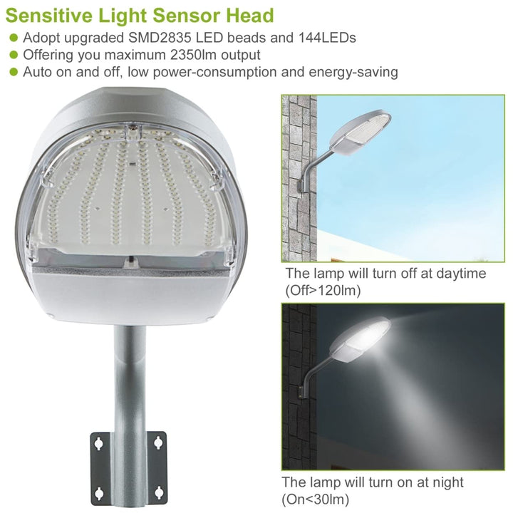 Skanto | Kocaso Wandleuchten LED 144 LEDs mit Fotozellensensor – IP65 wasserdichte Außenlampe