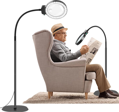 Vollseitenlupe mit LED-Licht – Hands-Free Lesehilfe für Bücher, Handarbeiten & Hobbys