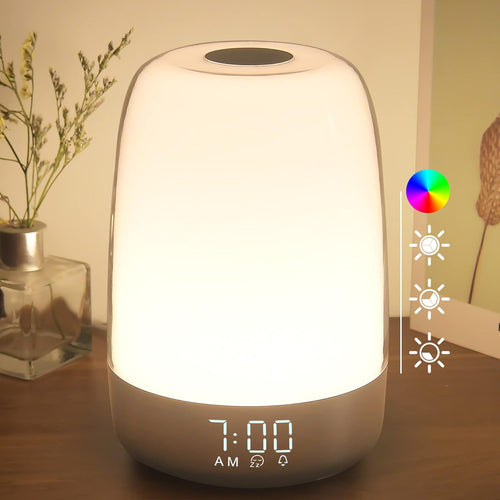 Skanto | Aurora Wake-Up Light | Sonnenaufgang & Sonnenuntergang | USB-C wiederaufladbar