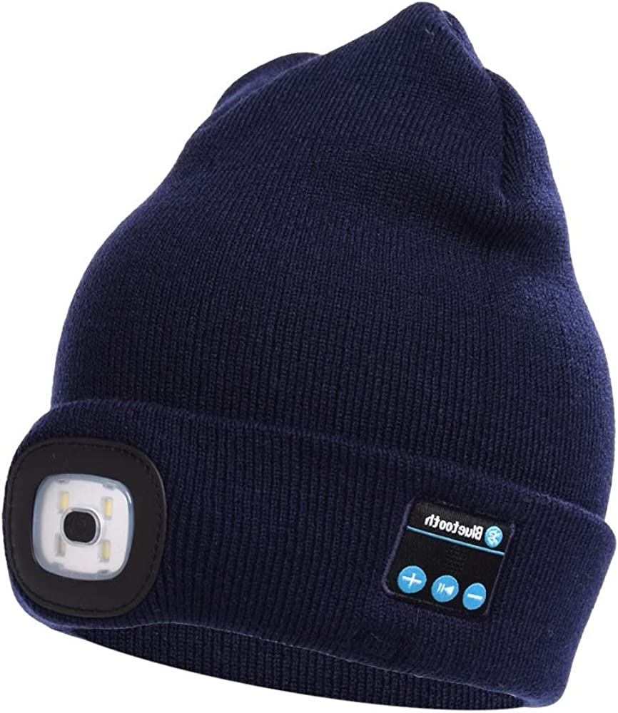Bluetooth Mütze mit Licht Drahtlose Kopfhörer