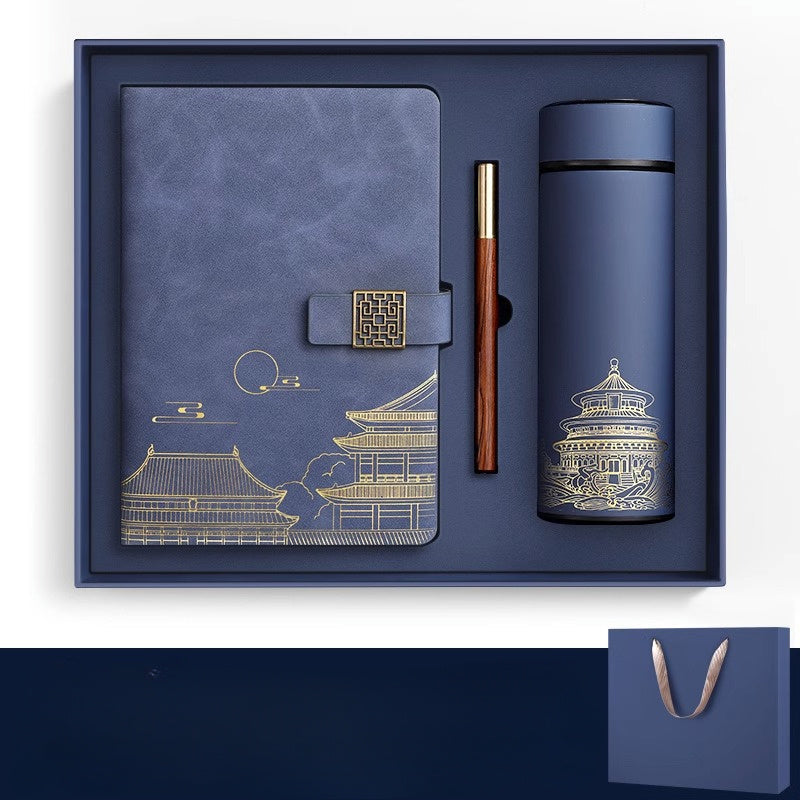 Imperia Luxe Geschenkset – Notizbuch, Thermosflasche und Stift in Geschenkbox | Skanto