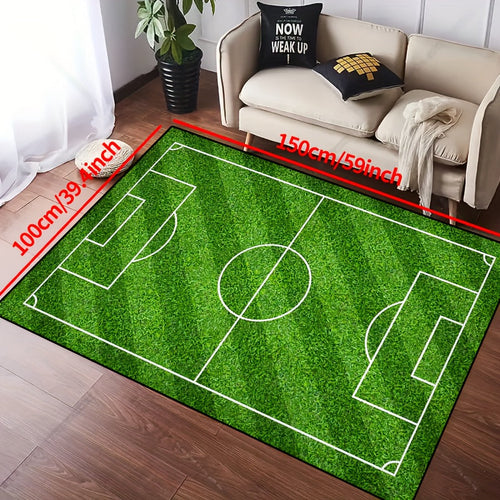 Skanto | SoccerPlay | Rutschfester, waschbarer Teppich für Wohn- & Schlafzimmer
