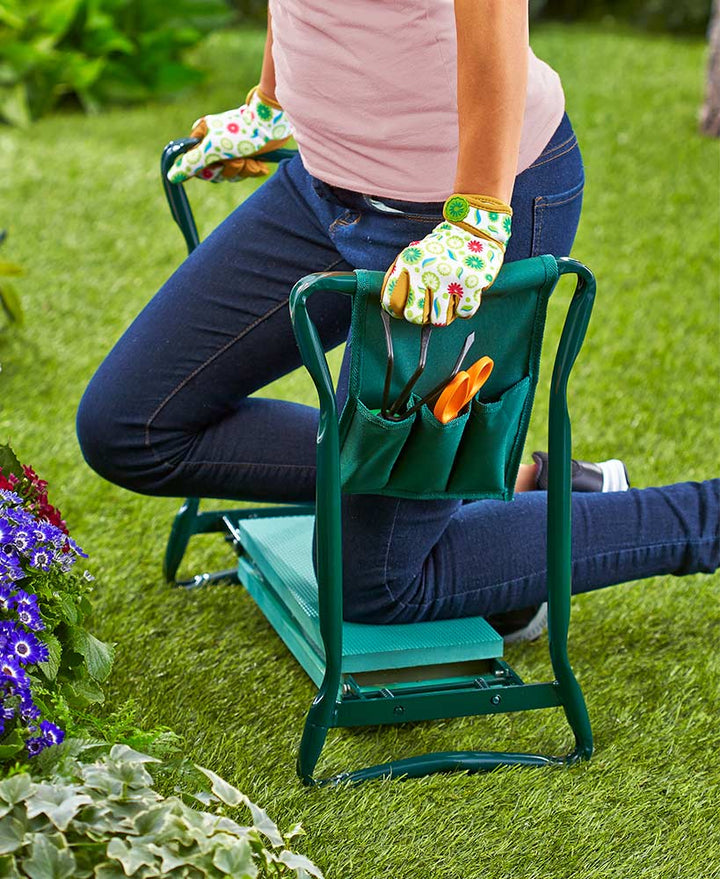 Gartenknieschemel – Gepolsterter Garten-Sitzknieschemel mit Griffen Skanto