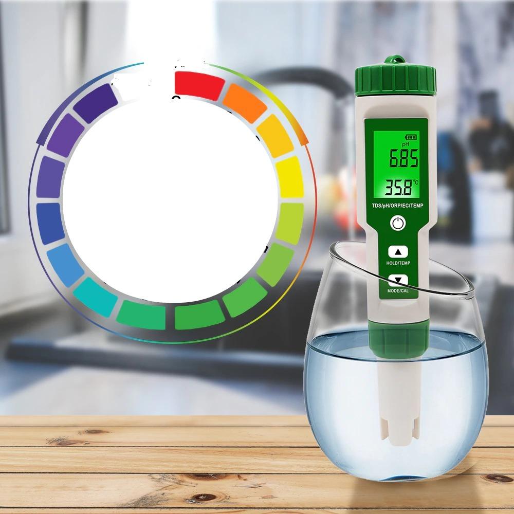 Skanto | Digitales PH-Meter Multifunktion 5 in 1 PH/TDS/EC/ORP/Temperaturmessgerät