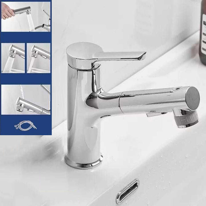 Skanto | Modernes Design Badezimmerarmatur Einhebelmischer mit Wasserschlauch
