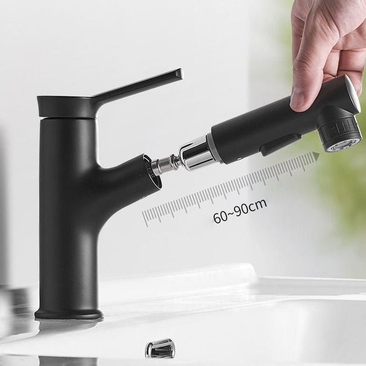 Skanto | Modernes Design Badezimmerarmatur Einhebelmischer mit Wasserschlauch