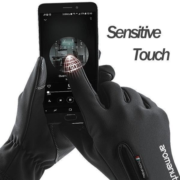 Skanto | Warme Thermohandschuhe zum Radfahren, Laufen, Autofahren