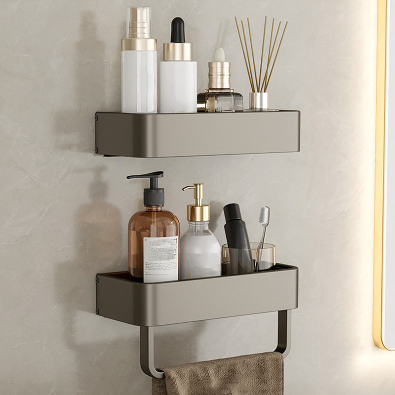 Skanto | Modernes Aluminium-Badezimmerzubehör-Set Graues Badezimmerregalsystem