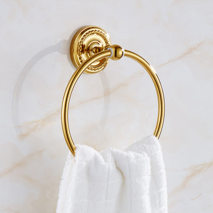 Skanto | Traditionelles goldenes Badezimmer-Armaturen-Set Kupfer-Badezimmer-Set