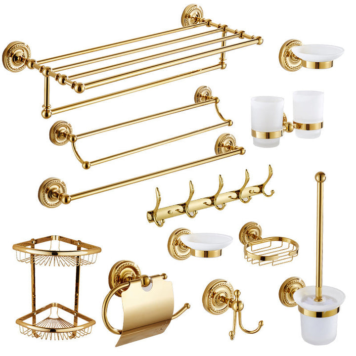 Skanto | Traditionelles goldenes Badezimmer-Armaturen-Set Kupfer-Badezimmer-Set