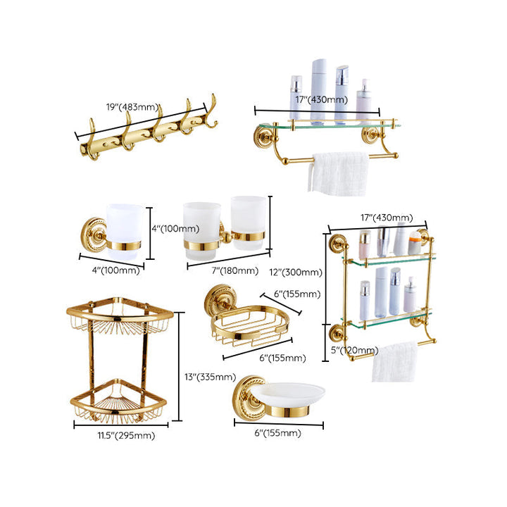 Skanto | Traditionelles goldenes Badezimmer-Armaturen-Set Kupfer-Badezimmer-Set