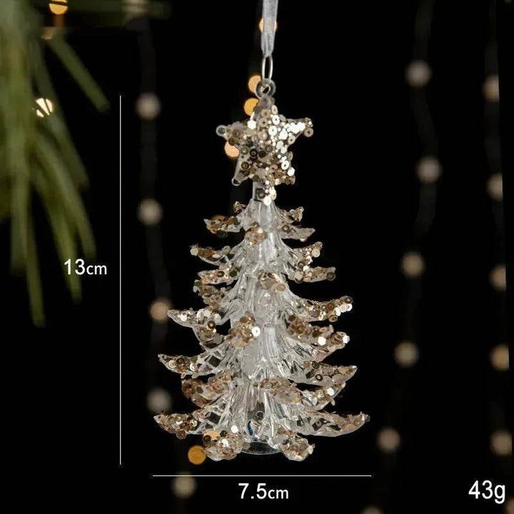Skanto | Weihnachtsdekoration Pailletten Acryl Transparenter Anhänger