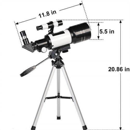 Skanto | Professionelles astronomisches Teleskop | 70mm Öffnung, 300mm Brennweite & einfacher Aufbau für Sternenbeobachtung und Naturerkundung
