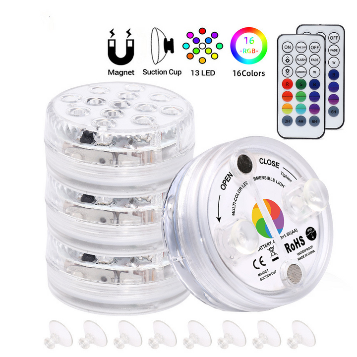 Skanto | Unterwasser-LED-Leuchte mit Fernbedienung – RGB-Mehrfarben-Poolbeleuchtung für Bäder und Teiche
