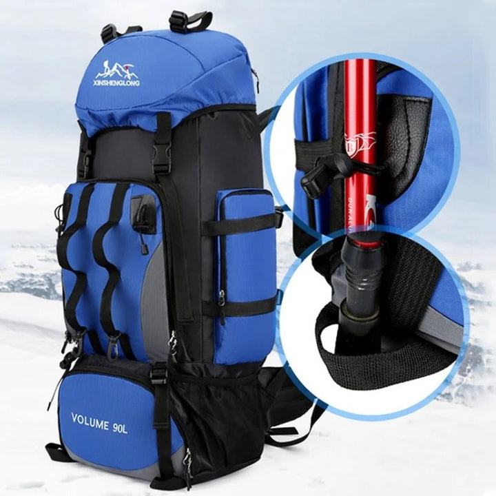 Skanto | 90L Wasserdichter Wanderrucksack – Ultraleichter Reiserucksack für Outdoor-Abenteuer & Camping