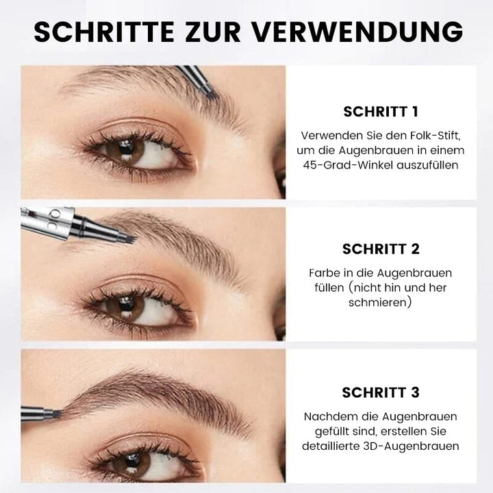 Skanto | Wasserdichter 4-Zinken-Spitzen-3D-Augenbrauenstift