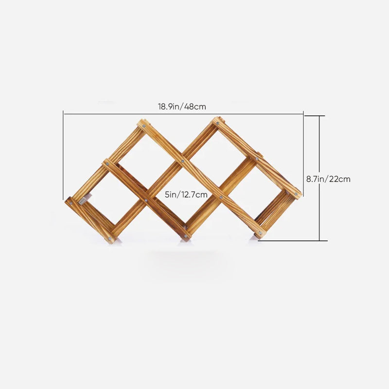 Skanto | Faltbares freistehendes Weinregal aus Holz