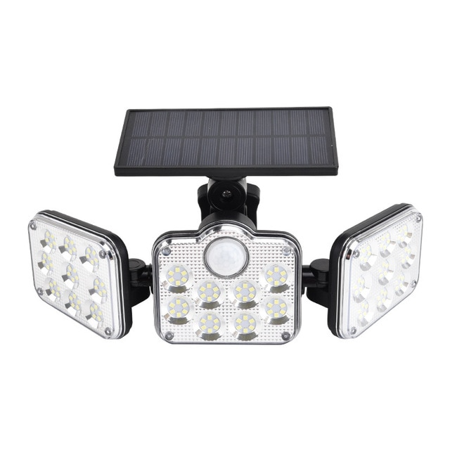 Skanto | Solar-LED-Strahler mit Bewegungsmelder – 3-Strahl-Außenbeleuchtung für Garten, Einfahrt und Garage