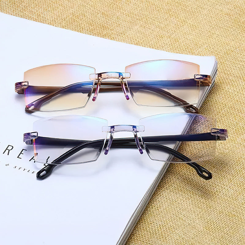 Skanto | Neu 2024: Hochharte Blaulichtfilter-Saphir-Lesebrille mit Dual-Fokus und intelligenter Lesefunktion