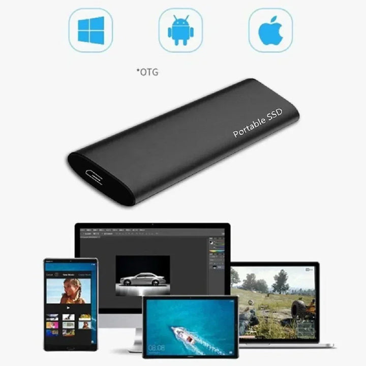 Externe Tragbare SSD | Hochgeschwindigkeits Solid State Drive | Schwarz