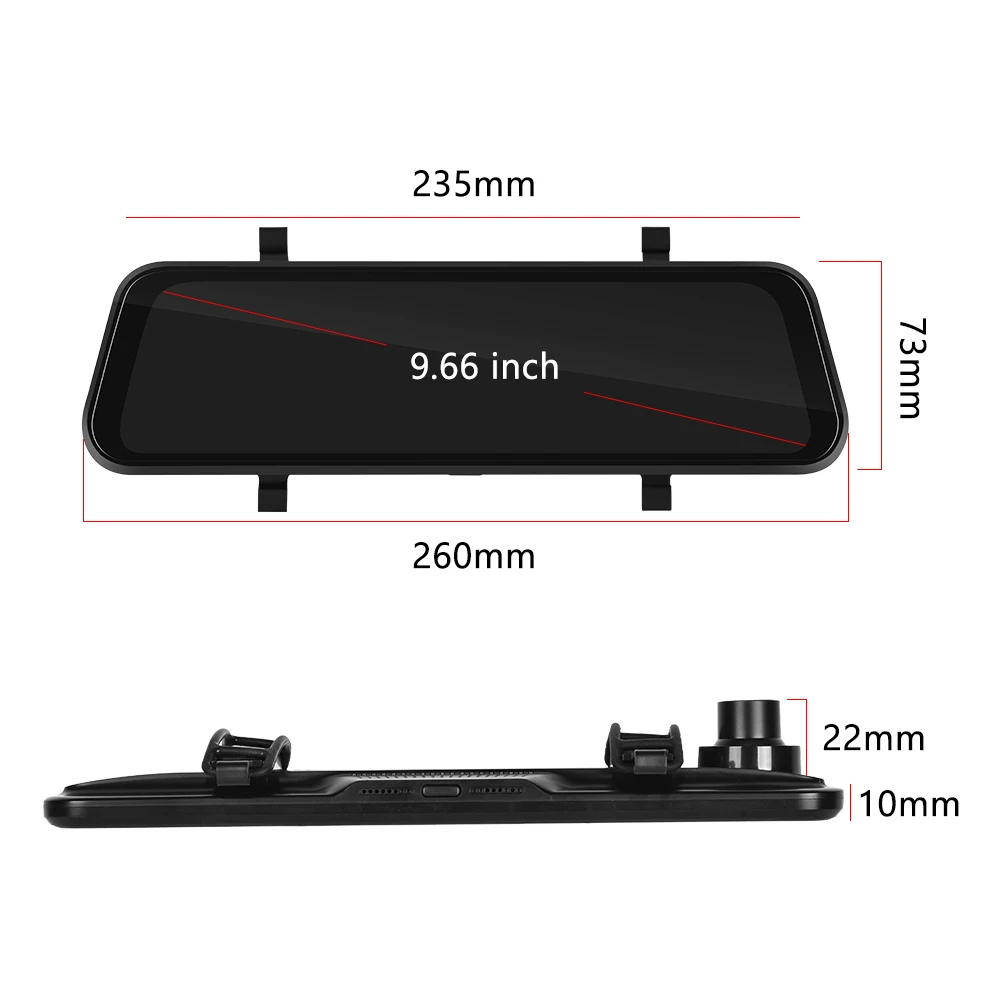 Skanto | VisionMirror Pro – Ultra HD Spiegel-Dashcam mit kabellosem CarPlay & Android Auto