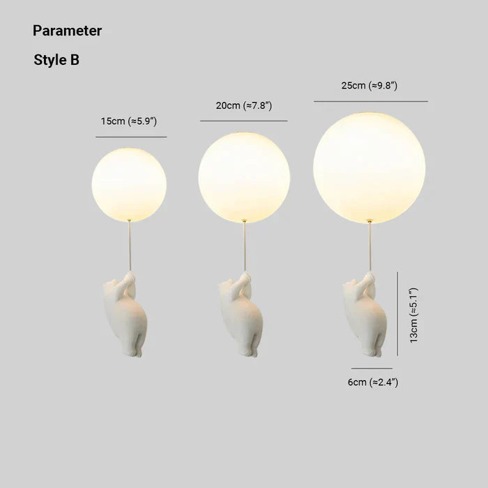 CloudBear – Verspielte Kinderzimmerlampe mit Ballon