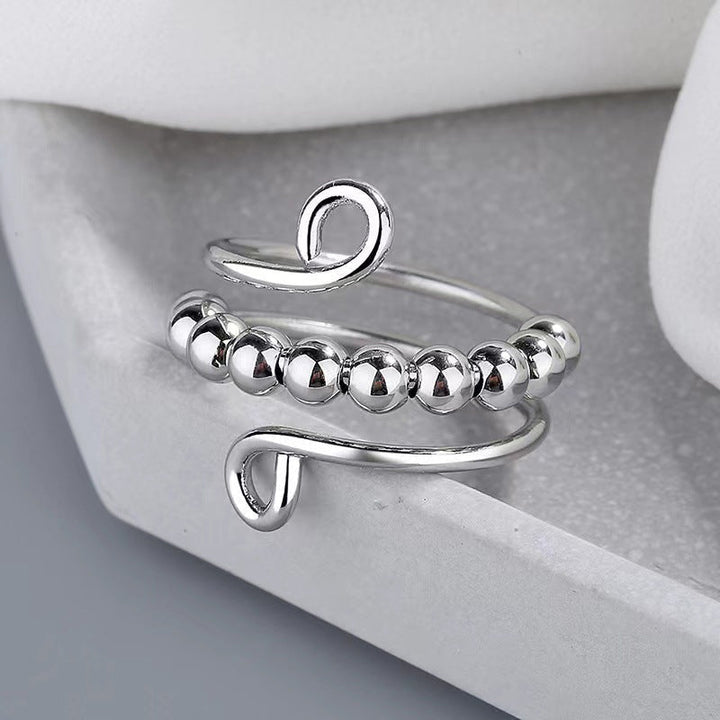 Skanto | Distribute Your Fears Kreisperlen Fidget Ring