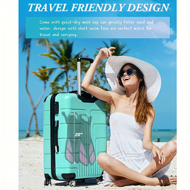 Skanto | SeaVana Glide Schnorchelflossen | Verstellbar & Kurz | Offene Ferse | Für Reise & Freizeit | Unisex