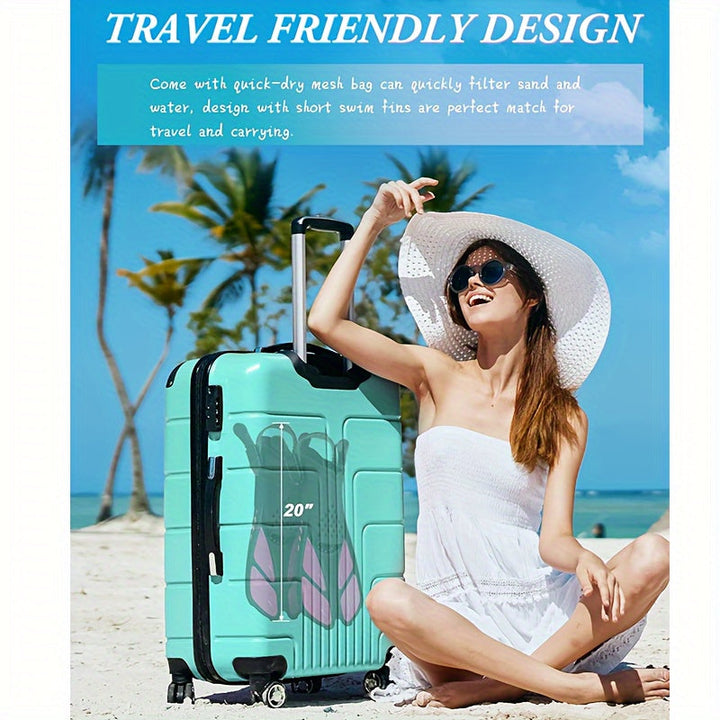 Skanto | SeaVana Glide Schnorchelflossen | Verstellbar & Kurz | Offene Ferse | Für Reise & Freizeit | Unisex