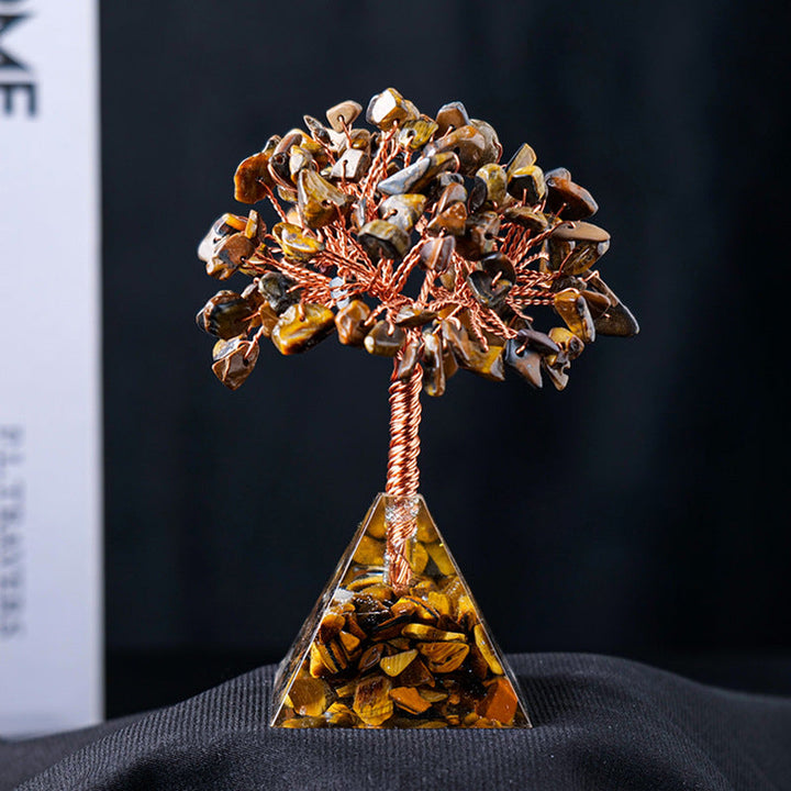 Skanto | Naturstein-Kies-Pyramidenbasis Feng Shui Baum