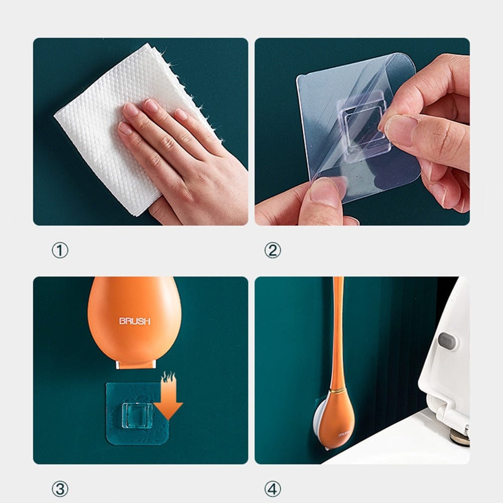 🔥 Moderne Flexible Silikon-Toilettenbürste