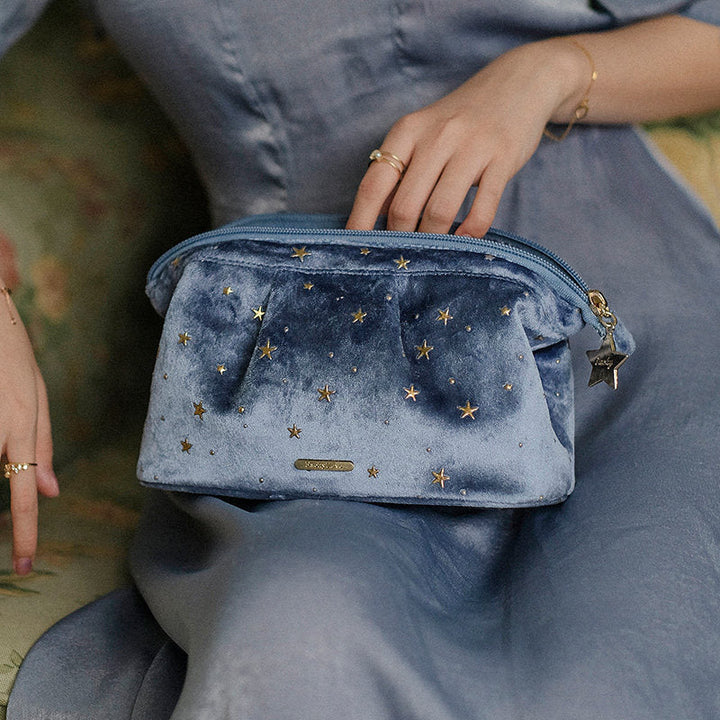 Skanto | Große Samt-Kosmetiktasche + Waschtasche