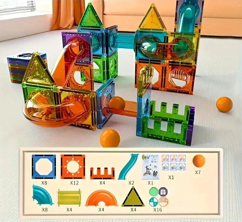Skanto | DreamBuild Set – Magnetische Bausteine für kreative Schlösser und fantasievolles Spiel