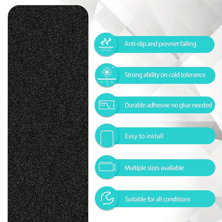 Skanto | Rutschfeste Treppenstufen 10er-Pack – 6"x24", 80-Grit, wetterfest