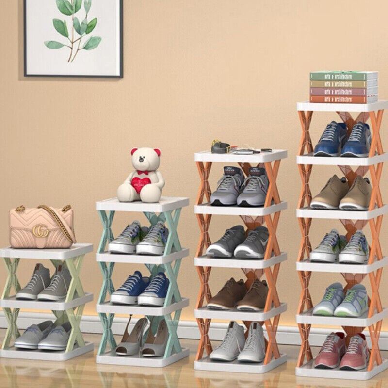 Vertikales Schuhregal | Platzsparende mehrstufige Aufbewahrung Skanto