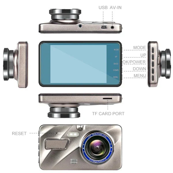 Front- und Rückkamera Dashcam Dashboard-Kamera für Auto mit Nachtsicht