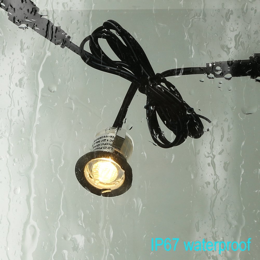 Skanto | Fvtled 10er-Pack RGB LED-Außen-Deckleuchten, IP67 wasserdicht, Niedervolt für Garten & Terrasse