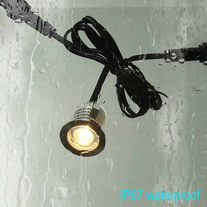Skanto | Fvtled 10er-Pack RGB LED-Außen-Deckleuchten, IP67 wasserdicht, Niedervolt für Garten & Terrasse