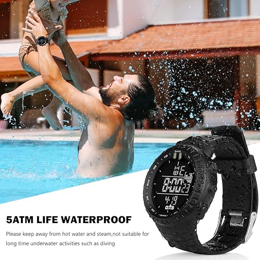 Skanto | Henry Wasserdichte Digitale Sportuhr für Herren – Stoßfest, taktisch & LED-beleuchtete Outdoor-Uhr