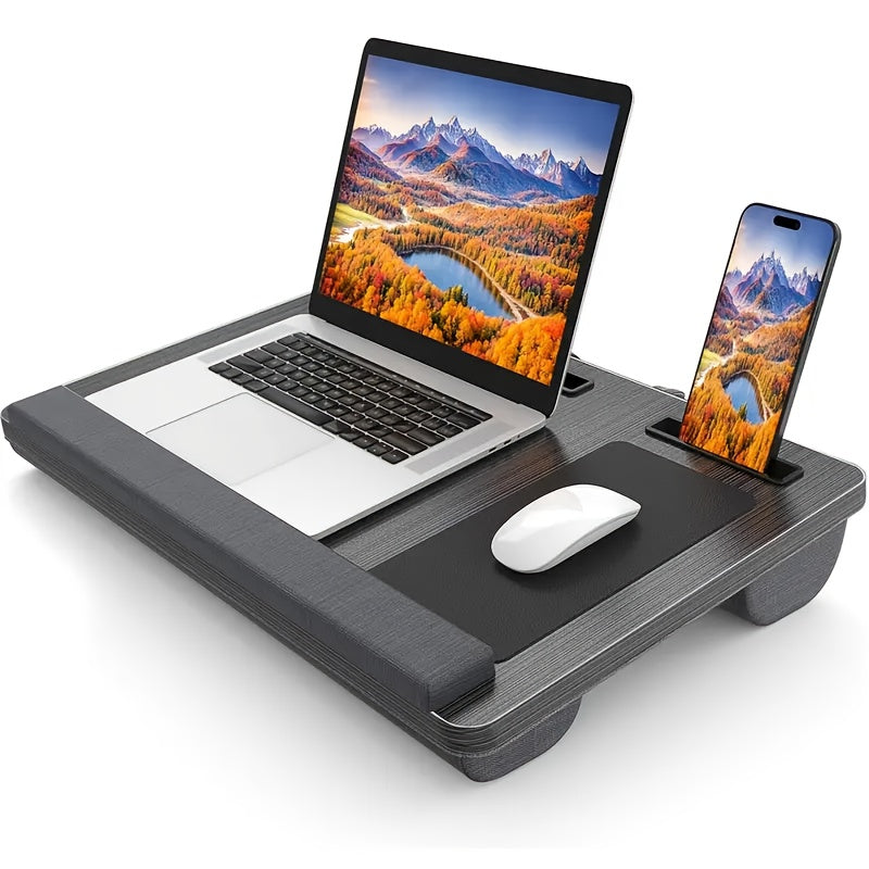 Skanto | Ergonomischer Laptop-Ständer mit Handgelenkauflage und Gerätefächern