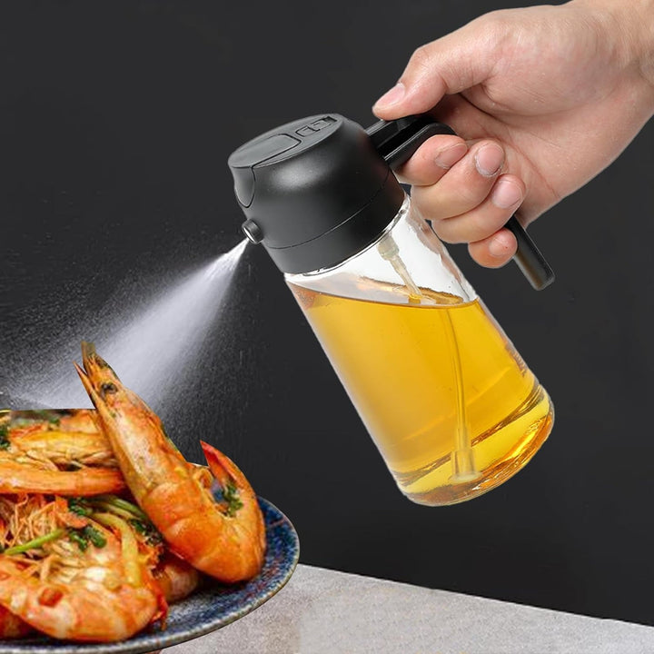 Skanto | 2-in-1 Ölspenderflasche | Ölpumpen & Spender | Gesundes Kochen