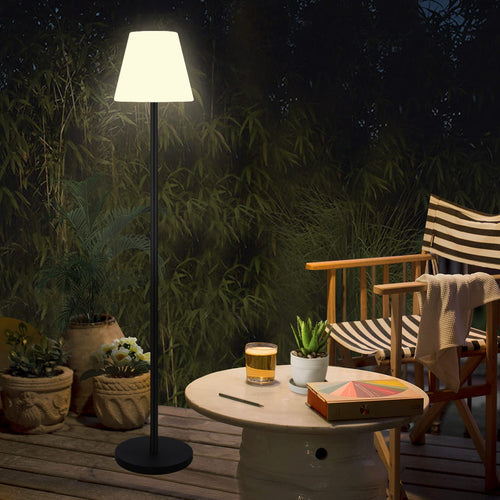 Skanto | Gewiny Solarbetriebene Outdoor-Stehleuchte – dimmbare LED, wasserdicht, kabellos für Terrasse & Garten