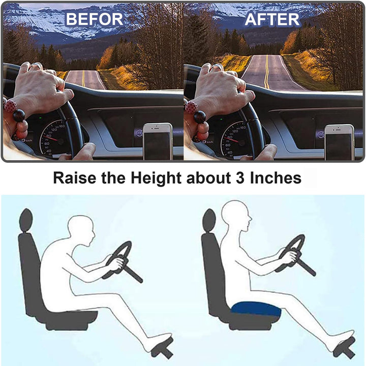 Skanto | ElevateSeat Autositzkissen – Ergonomische Sitzerhöhung mit Memory-Schaum