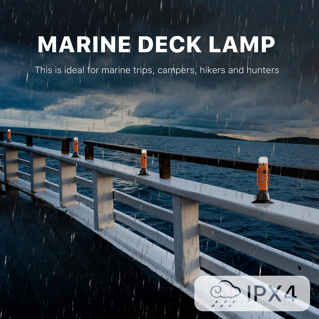 Skanto | Goodsmann Kajaklicht mit Marine-Signal-Rücklicht & Saugnapf - Nacht-Kajak-Essential