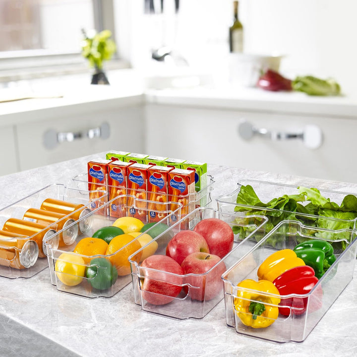 Skanto | Transparente Kühlschrank-Aufbewahrungsboxen (4 Stück) – Coolorganize