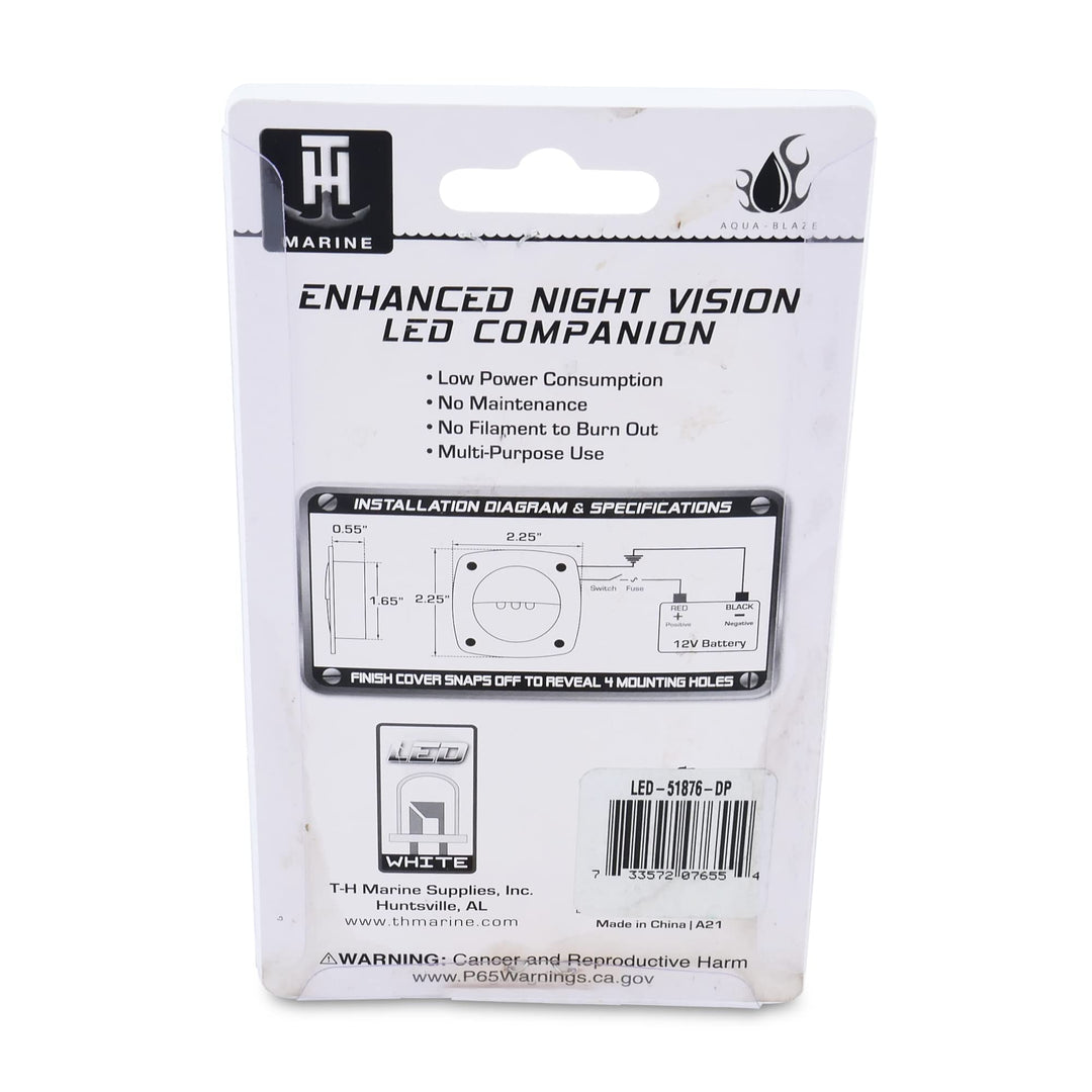 Skanto Skanto | T-H Marine LED-Begrüßungslicht – Weißes quadratisches Licht für Bootsinterieur, Deck oder Cockpit
