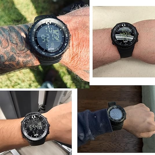 Skanto | Henry Wasserdichte Digitale Sportuhr für Herren – Stoßfest, taktisch & LED-beleuchtete Outdoor-Uhr