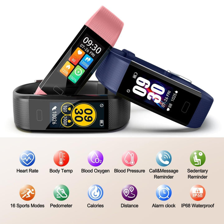Skanto | Smartwatch mit Blutdruck- & Herzfrequenzmesser | Wasserdicht, Schlaftracking & Fitness-Einblicke für das tägliche Gesundheitsmanagement