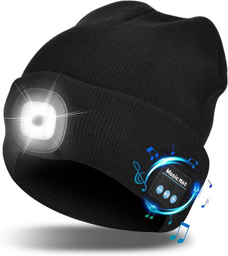 Bluetooth Mütze mit Licht Drahtlose Kopfhörer